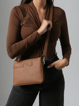 Cross Body Tas Milano Leder Nathan baume Bruin n city 3-vue-porte