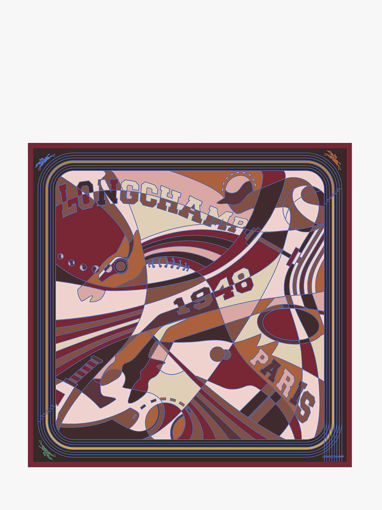 Longchamp Soie gots Foulard Geel