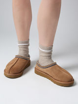 Pantoffels Uit Leder Ugg Beige women 1174470-vue-porte