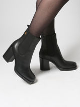 Enkellaarsjes Met Hak Uit Leder Tommy hilfiger Zwart women 8844BDS-vue-porte