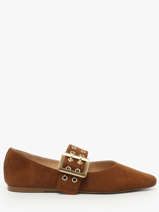 Ballerinas Met Riempjes Uit Leder Steve madden Bruin women 11004770