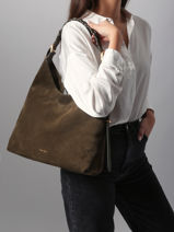 Schoudertas L Jess In Sude Leder Vanessa bruno Groen jess 29V40917-vue-porte