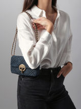 Cross Body Tas S Moon Denim Vanessa bruno Blauw moon 14V40326-vue-porte