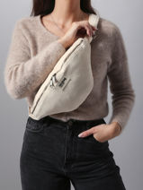 Heuptasje Hindbag Beige velours V-vue-porte