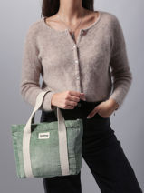 Handtas Velours Ribfluweel Hindbag Groen velours V-vue-porte