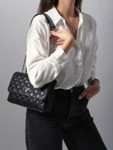 Cross Body Tas Giully Guess Zwart giully QG967320-vue-porte