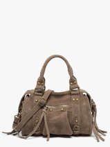 Cross Body Tas Velvet Leder Milano Beige velvet VE24093