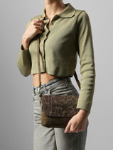 Cross Body Tas Leopard Miniprix Groen leopard 19623-vue-porte