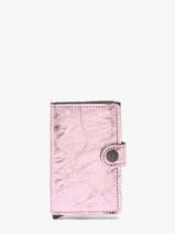 Kaarthouder Mini Wallet Crunch Leder Secrid Roze crunch MCR