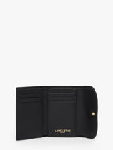 Portemonnee Leder Lancaster Zwart sierra pm 14-vue-porte