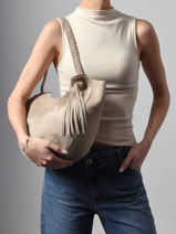 Schoudertas Maranta Fluweel Woomen Roze maranta WMAT11-vue-porte