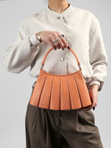 Schoudertas Lenglen Leder Lacoste Oranje lenglen NU5011DP-vue-porte