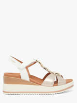 Sandalen Met Platformzool Uit Leder Mephisto Goud women P5148798