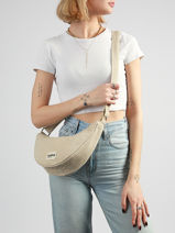 Cross Body Tas Tressage Katoen Hindbag Beige tressage TS-vue-porte
