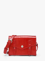 Cross Body Tas Mini Indispensable Star Leder Paul marius Rood star MINISTA