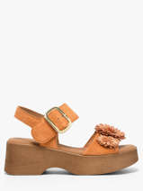 Sandalen Met Platformzool Uit Leder Gabor Oranje women 11