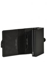 Kaarthouder Twin 2 Compartimenten Leder Secrid Zwart vintage TV-vue-porte