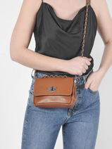 Cross Body Tas Caviar Leder Milano Oranje caviar CA21122-vue-porte