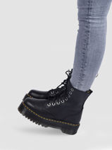 Bottines Jadon Iii Leder Dr martens Zwart women 26378001-vue-porte