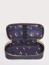 Pennenzak 1 Compartiment Jeune premier Blauw classics PB022-vue-porte