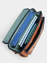 Boekentas 2 Compartimenten Caramel et cie Bruin fier GA-vue-porte