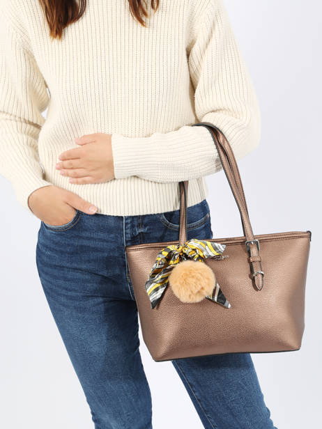 Schoudertas Grained Miniprix Bruin grained F2531 ander zicht 1