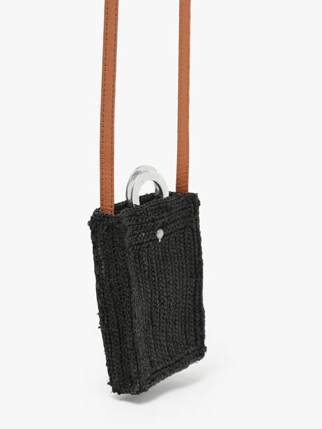 Cross Body Tas L'atelier Du Crochet Le voyage en panier Zwart l'atelier du crochet AM776 ander zicht 2
