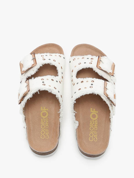 Slippers Fusbett Colors of california Wit women HCBIO406 ander zicht 3