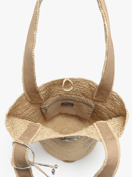 Handtas L'atelier Du Crochet Raphia Le voyage en panier Beige l'atelier du crochet AM772 ander zicht 3