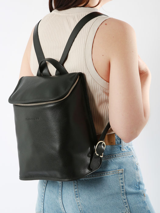 Longchamp Le foulonné Rugzak Zwart