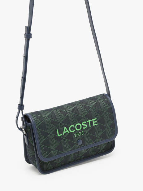 Schoudertas Heritage Monogramme Katoen Lacoste Blauw heritage monogramme NF4513HK ander zicht 2