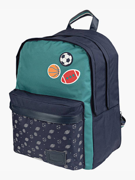 Rugzak 2 Compartimenten Tann's Blauw les fantaisies g 63257 ander zicht 2