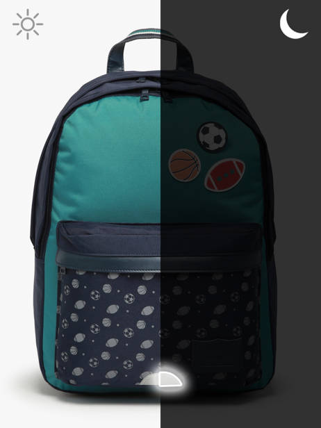 Rugzak 2 Compartimenten Tann's Blauw les fantaisies g 63257 ander zicht 5