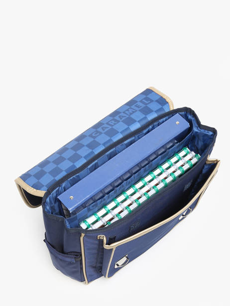 Boekentas 2 Compartimenten Caramel et cie Blauw boheme FI ander zicht 3