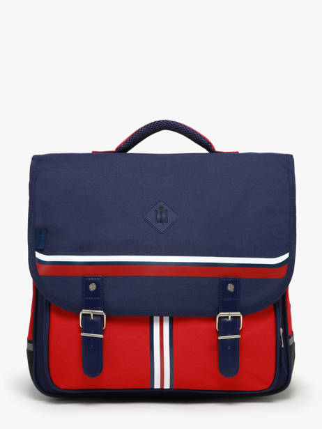 Boekentas 2 Compartimenten Snowball Blauw frenchie 46241