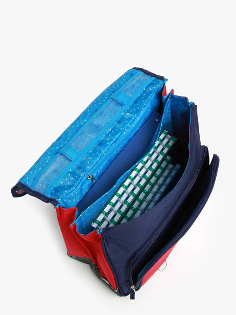 Boekentas 2 Compartimenten Snowball Blauw frenchie 46241 ander zicht 3