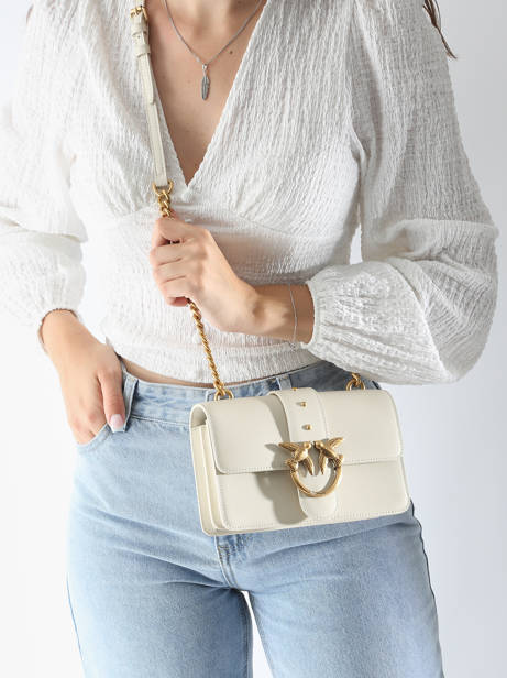 Cross Body Tas Love Bag Icon Leder Pinko Beige love bag icon A0F1 ander zicht 1