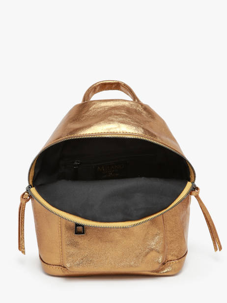 Rugzak Nine Leder Milano Goud nine NI23066 ander zicht 3