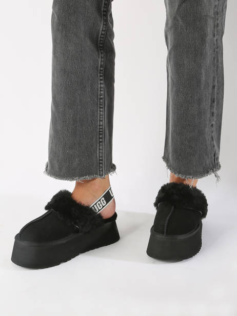 Slippers Met Riempjes Funkette Uit Leder Ugg Zwart women 1113474 ander zicht 1