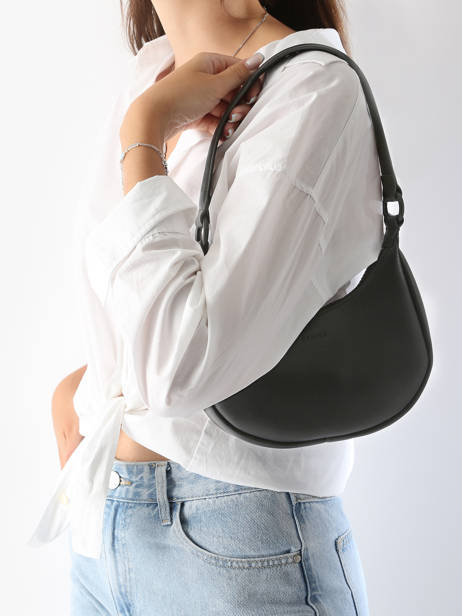 Schoudertas Oxer Leder Etrier Zwart oxer EOXE017V ander zicht 1