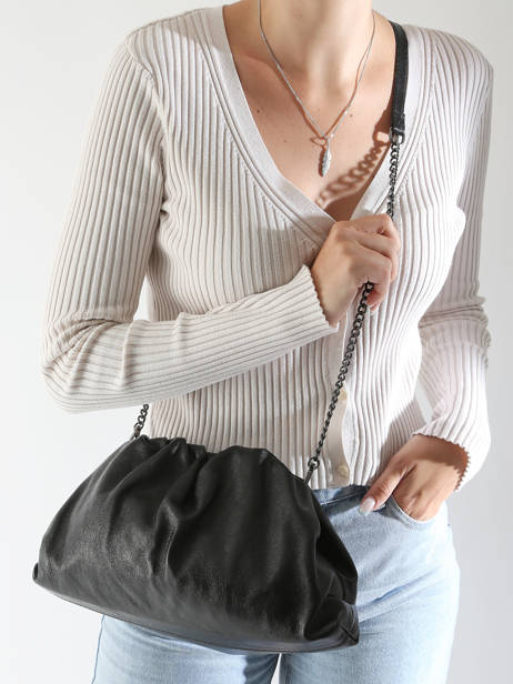 Cross Body Tas Nine Leder Milano Zwart nine NI23112 ander zicht 1