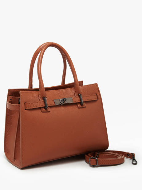 Handtas Caviar Leder Milano Bruin caviar CA24063 ander zicht 2