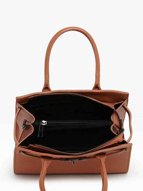 Handtas Caviar Leder Milano Bruin caviar CA24063 ander zicht 3