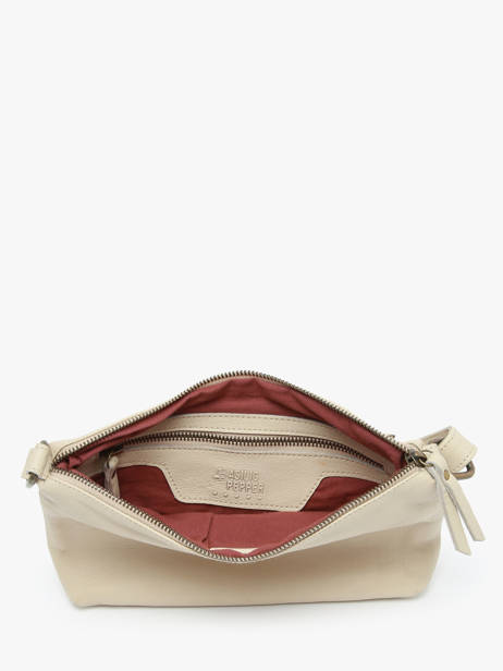 Cross Body Tas Cow Leder Basilic pepper Beige cow BCOW68 ander zicht 3