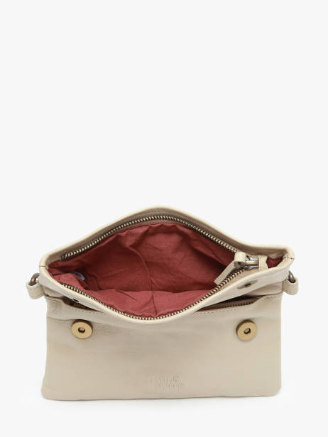 Cross Body Tas Cow Leder Basilic pepper Beige cow BCOW75 ander zicht 3