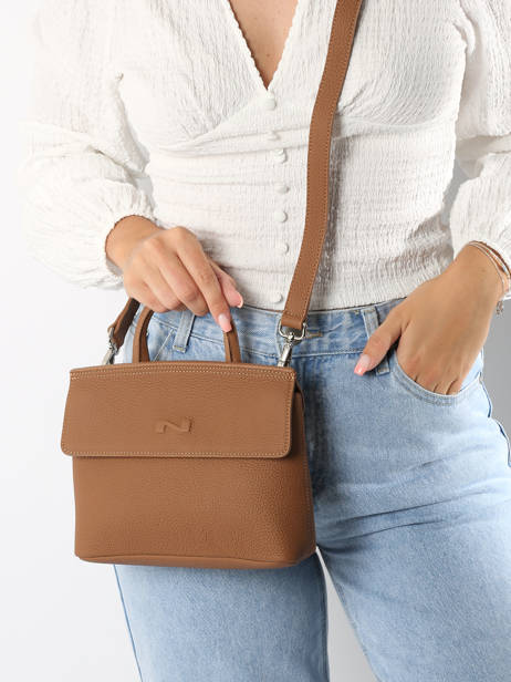 Cross Body Tas Calie Leder Nathan baume Bruin nathan 19 ander zicht 1