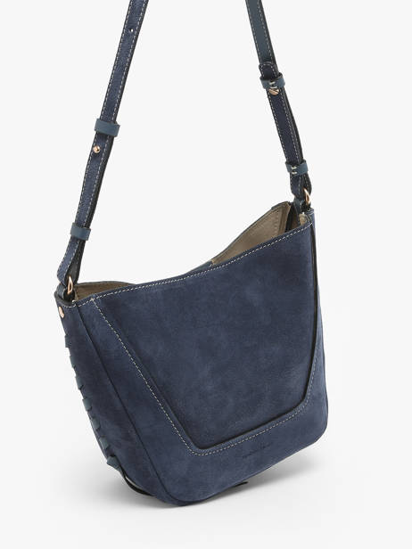 Kleine Bucket Bag Lou Leder En Suède Vanessa bruno Blauw lou 39V40905 ander zicht 2