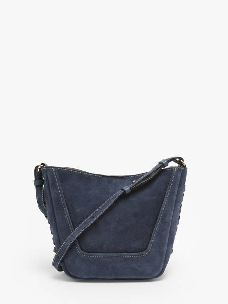 Kleine Bucket Bag Lou Leder En Suède Vanessa bruno Blauw lou 39V40905 ander zicht 4