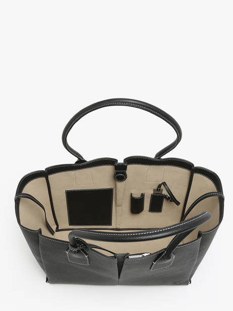 Schoudertas Elena Leder Le tanneur Zwart elena TELE1670 ander zicht 3