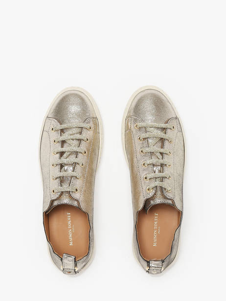 Sneakers Julie Uit Leder Maison toufet Goud women O22231AT ander zicht 4